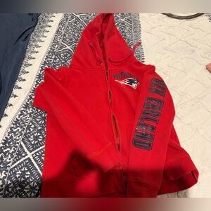 Team Apparel Red PATRIOTS NFL Hoodie